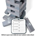 thumbnail image 5 of GoSports Toppling Tower - Giant Wooden Stacking Game - Stacks Up to 5 ft - Gray Wood Stain, 5 of 6