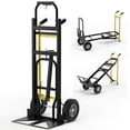 thumbnail image 1 of Costway 3-in-1 Convertible Hand Truck with 4 Rubber Wheels 1000 lbs Max Load Capacity, 1 of 10