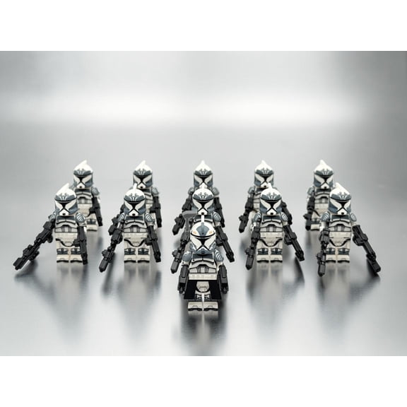 Phase 1 Wolfpack Commander Wolffe Clone Troopers Minifigures Set (Set-11pcs)