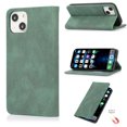 thumbnail image 1 of SaniMore Wallet Case for iPhone 14 Plus 6.7" 2022, Magnetic Folio PU Leather Cover Bracket Card Slots Cash Pocket All-around Protective Shockproof Anti-fall Business Shell For iPhone 14 Plus, Green, 1 of 6