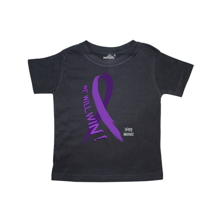 

Inktastic We Will Win Epilepsy Awareness with Purple Ribbon Gift Toddler Boy or Toddler Girl T-Shirt