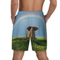 thumbnail image 4 of Daiia Elephant Dog Mens Swim Trunks Swim Shorts Quick Dry Swim Shorts with Mesh Lining Pockets-Medium, 4 of 9