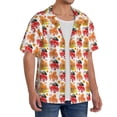 thumbnail image 2 of Balery pirate Octopus Pattern Men's Casual Button Down Shirt Short Sleeve Textured Summer Cuban Beach Shirts-3X-Large, 2 of 5