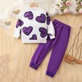 thumbnail image 4 of Mnyotv Girls 2 Piece Fall Winter Outfits Printed Long Sleeve T Shirt and Elastic Waisted Pants Size 5-6 Years, 4 of 6