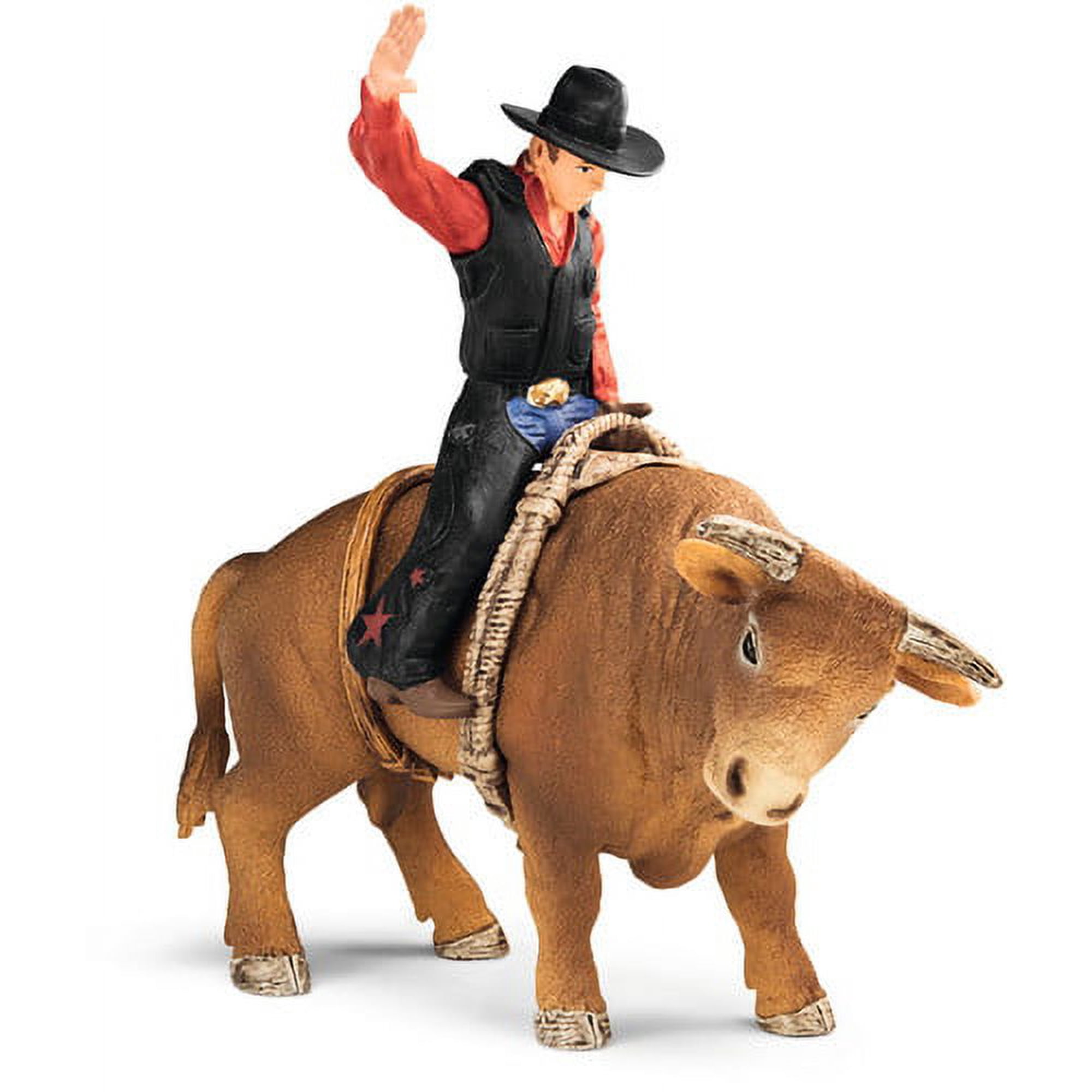 Schleich Farm World Cowboy with Bull Toy Figurine