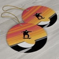 thumbnail image 3 of Custom Skateboarding Merry Christmas Ceramic Ornament, Xmas Tree Decoration, 2025 Christmas Ornament, for Family, Friends, Gifts for Skateboarding Lovers, Gifts for Family Friend Boys Girls, 3 of 5