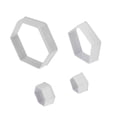 thumbnail image 2 of Juego de 4 cortadores de galletas hexagonales de balón de fútbol, ​​moldes de fondant para la Copa del Mundo de fútbol, ​​azúcar, pastel, postre TUNC Sencillez, 2 of 5
