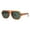 Matte Brown (Green), variant on Retro Fashion Sunglasses Square Pilot Flat Top Keyhole Bridge UV400 Black, Blue