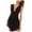 Black, variant on IROINNID Wrap Dress For Women Fashion Dress Solid Color Pleated Hollow Slim Irregular Dress V-Neck Short Dress
