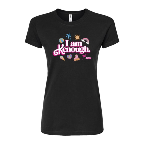Barbie The Movie - I Am Kenough Icons - Juniors Fitted Graphic T-Shirt