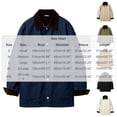thumbnail image 5 of HBGVBA Womens Casual Button Up Jackets Corduroy-Trimmed Barn Jacket Collared Long Sleeve Loose Outerwear with Patch Pockets, 5 of 6