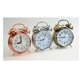 thumbnail image 2 of Reloj despertador retro plateado de 4 pulgadas con batería de cuarzo súper ruidosa, adecuado para mesita de noche, reloj de escritorio decorativo antiguo, silencioso y sin tictac., 2 of 3