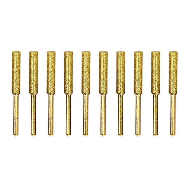 Methold 12Pcs Sharpener Bits Grinding Burr 4mm Bits Electrónica miscelánea Oro 4 mm 12 piezas