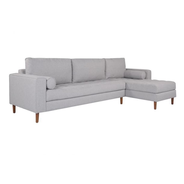 Sala esquinera derecha 4 cuerpos Landero Estilo Retro Color Gris claro Gaia Herbs Landero