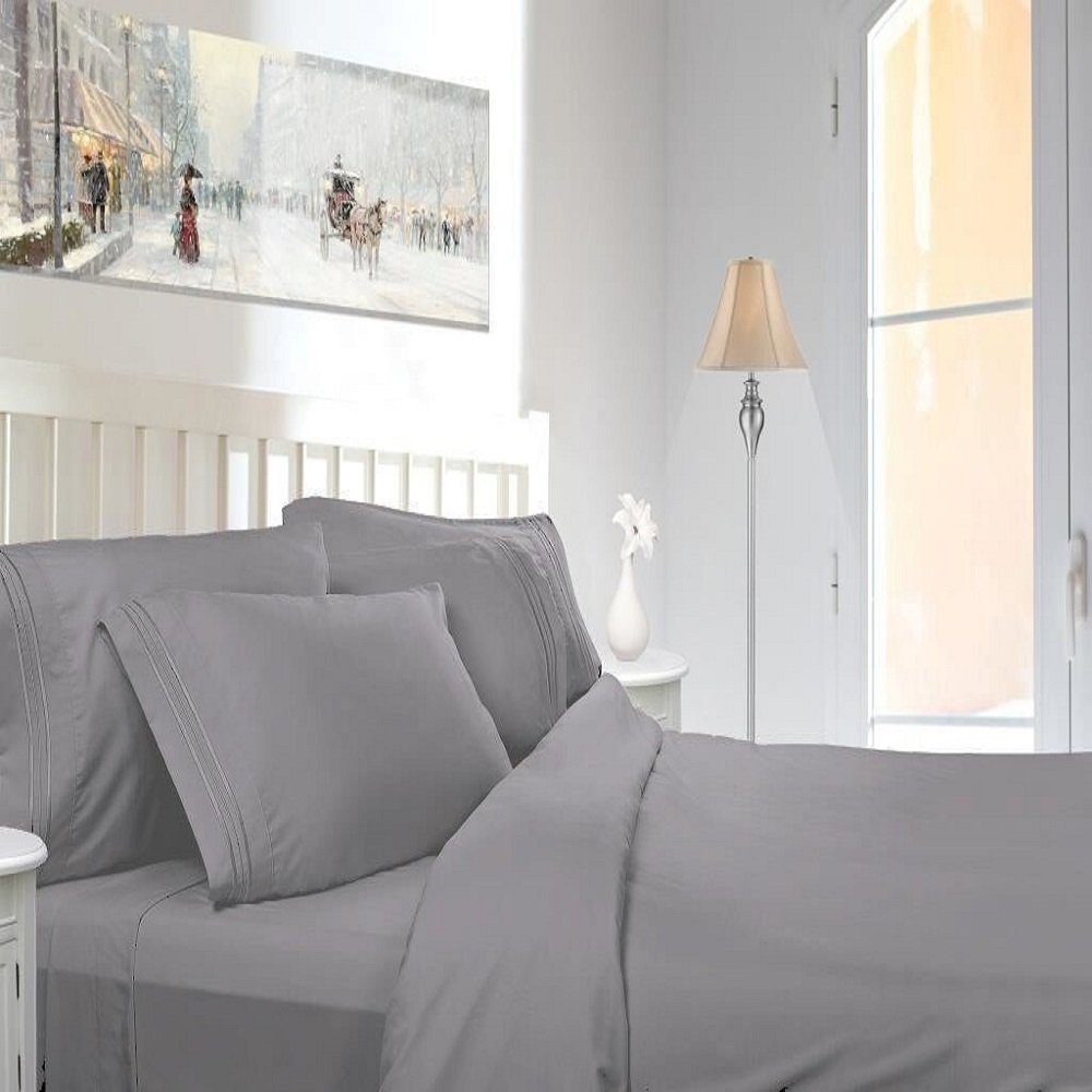 1800 Count 4 Piece Bed Sheet Set Deep Pocket Comfort Bed Sheets Twin XL