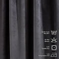 thumbnail image 4 of 3S Brother's Extra Long Solid Luxury Matte Velvet Soft Curtain Charcoal Single Panel Hanging Back Tap & Rod Pocket Home Décor 5-25 Feet Custom Made Curtains -Made in Turkey Each(52"x84"), 4 of 7