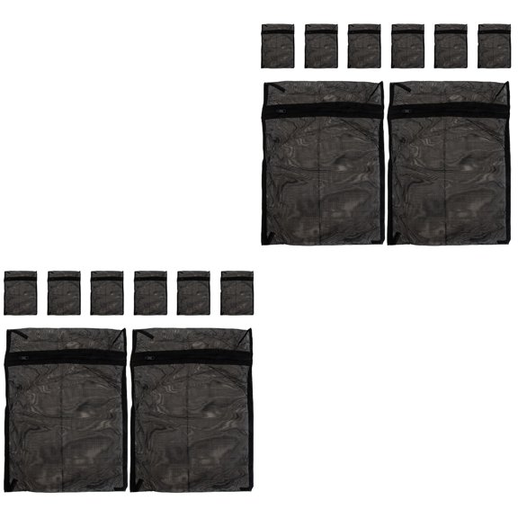 MERRYHAPY Breathable Black Mesh Laundry Organizer for cate Clothes