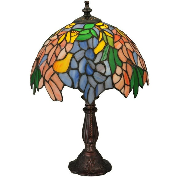 Meyda Tiffany 133348 15" H Tiffany Laburnum Accent Lamp - MultiColor