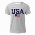 thumbnail image 3 of UAYOTSE 4th of July Mens T Shirts Independence Day American Flag Print Patriotic Tops Summer Short Sleeve Gym Workout Tees,Sizes L, 3 of 5