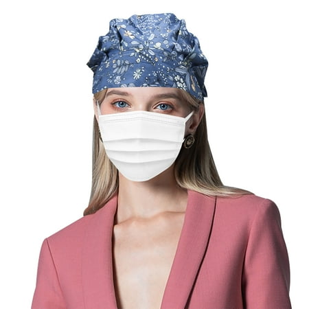 

Tejiojio Fall Clearance Scrub Cap Hat Suction Sweat Towel Nurse Cap Printed Baotou Cap