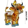 thumbnail image 3 of Cow Butterflys Stained Acrylic Style Window Hanging Farm Ornament For Home Window Garden Farm Decor Gift For Cow Lovers, 3 of 5