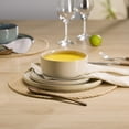 thumbnail image 4 of Kook Ceramic Dinnerware Set, 12 Piece, Pearl White, Service for 4, Somerset Collection, 4 of 4