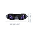 thumbnail image 2 of BYJKING Solar Devil LED Car Ornament, 6.02*1.89 IN Dynamic Dashboard Figure with Lighted Expression for Halloween Auto Decor and Gifts Purple, 2 of 6