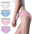 thumbnail image 2 of HAOYUNL Cotton Underwear for Women Plus Size Briefs Soft Hi Cut Panties Rise Full Briefs Stretchy Ladies Hipster Panties 1 Pack, 2 of 10