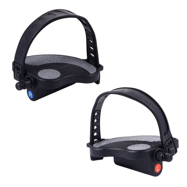 CIMAXIC 1 Pair Exercise Bike Pedals with Straps Bike Pedals Random Pattern,6.3"X5.91"X1.97"