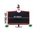 thumbnail image 2 of Cubierta de borde para monitor de computadora navideña, cubierta elástica para monitor de TV, cubierta para computadora portátil compatible con decoración navideña para computadora- Santa Claus, 2 of 5