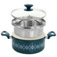 thumbnail image 4 of Spice by Tia Mowry Savory Saffron 16 Piece Ceramic Nonstick Cookware Set in Teal, 4 of 12
