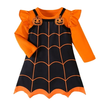 

Toddler Girls Long Sleeve Tops T Shirt Cartoon Pumpkin Plaid Prints Suspenders Skirts Outfits Baby 5 Baby Girl Clothes Bundles Girls Athletic Outfit New Born Baby Wrap Trendy Tops for Teen Girls Teen