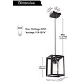 thumbnail image 3 of 1 Light Single Pendant Lighting Fixture in Matte Black Finish,Classic Farmhouse Chandelier with Clear Glass Shade Hanging Ceiling Light, 3 of 5