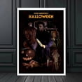 thumbnail image 4 of Póster de Halloween de la película de terror clásica Michael Myers, pintura de papel Kraft para pared, estudio, sala de estar, decoración, pintura artística, 4 of 5