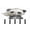 Cute Big-eyed Panda, variant on Decorative Key Holder Organizer Wall Mounted with 5 Hooks for Keys Mail (7.1 x 4.1 Inches) Panda and Clouds Pattern