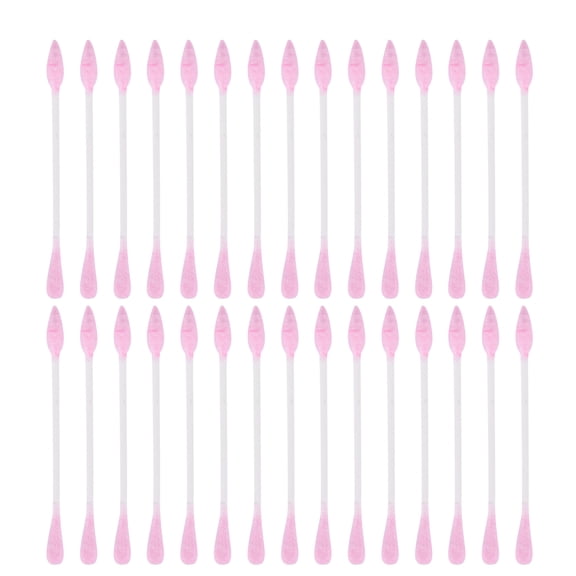 FRCOLOR Pink Cotton Swabs Double Head Beauty Accessories for Makeup Use 300pcs