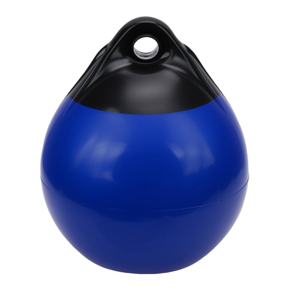 Yajisi Inflatable Boat Mooring Buoy Round Bumper Ball High Strength PVC for Yachts and Boats, Black/Blue, 9.84 in / 25 cm Diameter