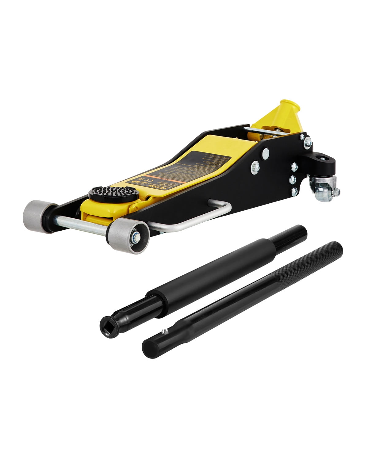 VEVOR Ton Low Profile Floor Jack, Aluminum and Steel Racing Floor Jack with Dual Pistons Quick Lift Pump,Lifting Range 3-6/11"-19-11/16"