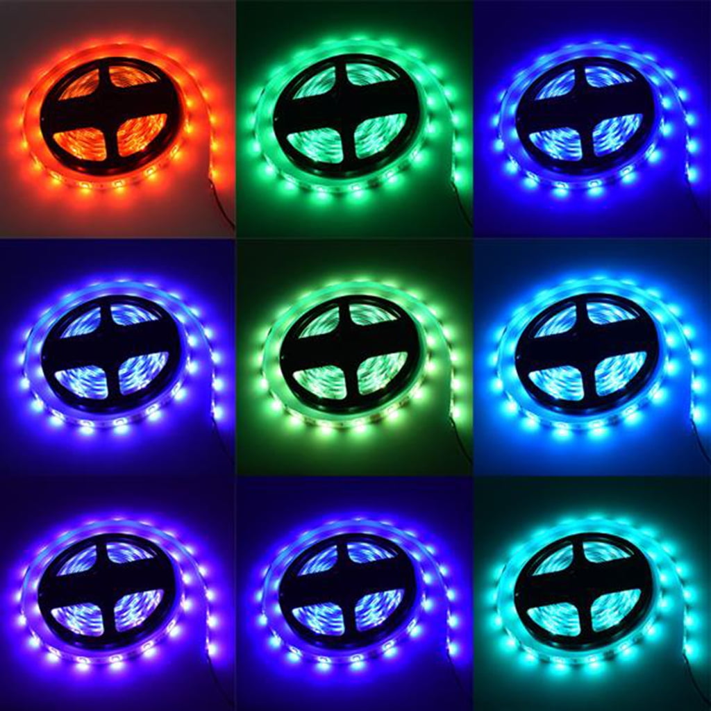 LED Strip Lights, Lights Strip Music Sync, App Control with Remote, 5050 RGB LED Light Strip Color Changing 24-Key Remote, Sensitive Built-in Mic, LED Lights Rope Lights for Home TV Party