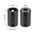 thumbnail image 3 of 6mm to 12mm Rigid Coupling L25mmxD16mm Aluminum Alloy Coupler Black 4pcs, 3 of 3