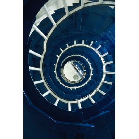 Ferris Point Lighthouse Larne County Antrim Ireland Spiral Staircase In Lighthouse Canvas Art - Richard Cummins  Design Pics (12 x