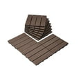 thumbnail image 1 of VEVOR Interlocking Deck Tiles Plastic Wood 10 Pack 12"x12" Waterproof for Porch, 1 of 9
