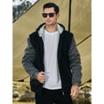 thumbnail image 3 of Sudadera con capucha para hombre, chaqueta deportiva con cremallera, chaqueta con capucha de forro polar, 3 of 5
