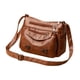thumbnail image 5 of Bolso de hombro para mujer, de piel sintética, tipo bandolera, elegante, tipo cartera Marrón, 5 of 9