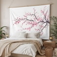 thumbnail image 3 of Pink Cherry Blossom Tapestry for Bedroom Wall Hanging Tapestry, Spring Branches Floral Watercolor Ceiling Backdrop Tapestries Poster Blanket Wall Decor for Teens Room Living Room Dorm 59" x 90", 3 of 7