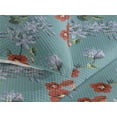 thumbnail image 3 of Ambesonne Nature Quilted Bedspread Set 3 Pcs, Fashion Vintage Flora Art, Twin, Burnt Orange and Grey Teal, 3 of 4