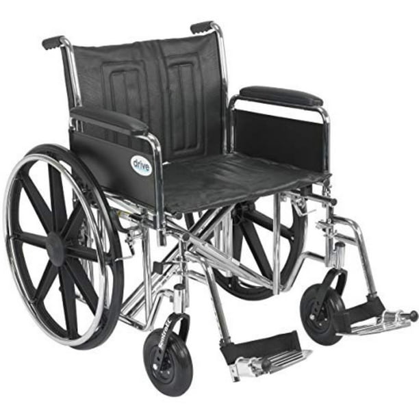 Drive Medical Sentra EC Heavy Duty Wheelchair with Various Arm Styles and Front Rigging Options