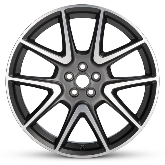 For 2021-2024 Land Rover Range Rover Velar 21 Inch Machined Face with Gray Inlay Alloy - Genuine OEM Rim - Road Ready SUV Wheel