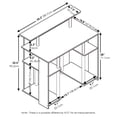 thumbnail image 3 of Furinno JAYA Simple Design Computer Writing Desk Americano Stainless Steel Tubes, 3 of 6
