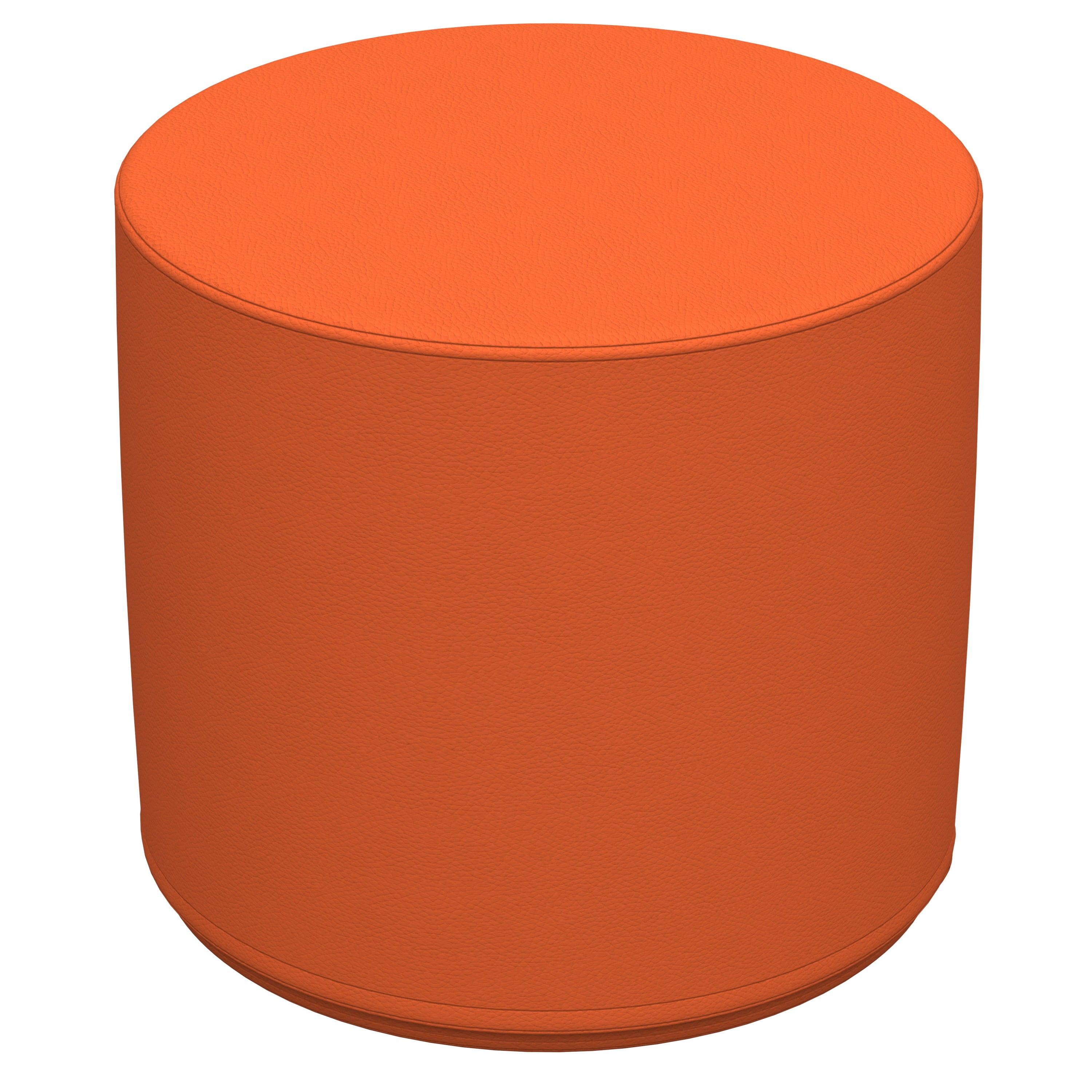 SoftZone® 18in Round Ottoman Standard Orange